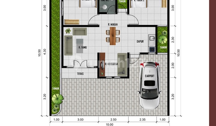Kulonprogo Rumah 3 Kamar Tidur Minimalis, Akses Mudah Ke Yia