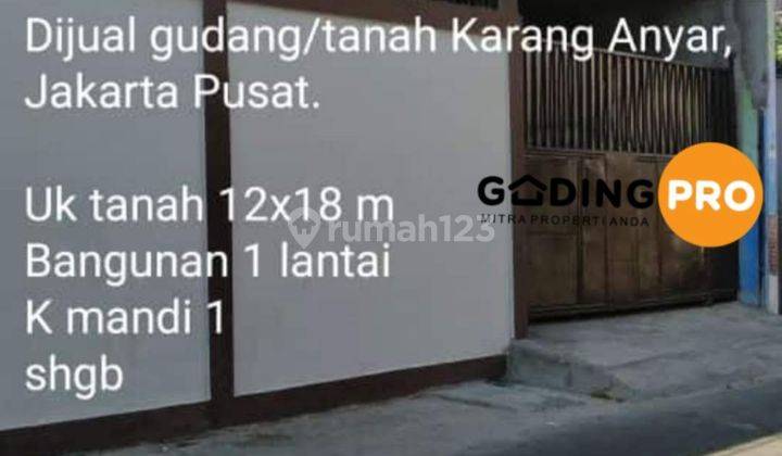 Jual Gudang / Tanah Karang Anyar,Jkt -Pusat 2