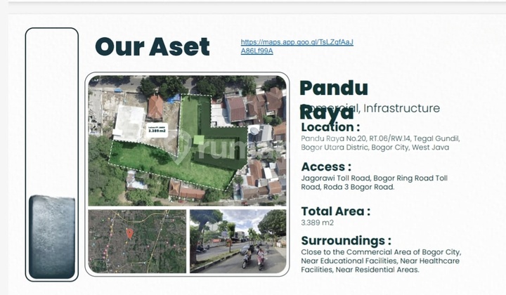 Dibawah Njop Tanah Di Kawasan Kuliner Bogor Pandu Raya. Rare!