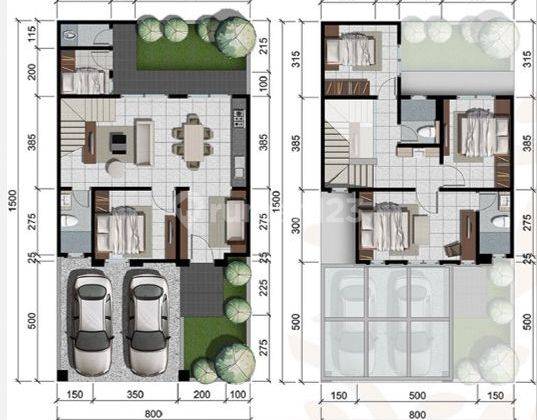 Rumah 2 Lantai di Citraland Oakwood Type New Arizona Deluxe 2