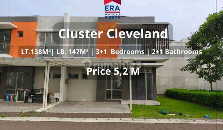 Dijual Rumah Hook Cluster Cleveland Pik 2 1