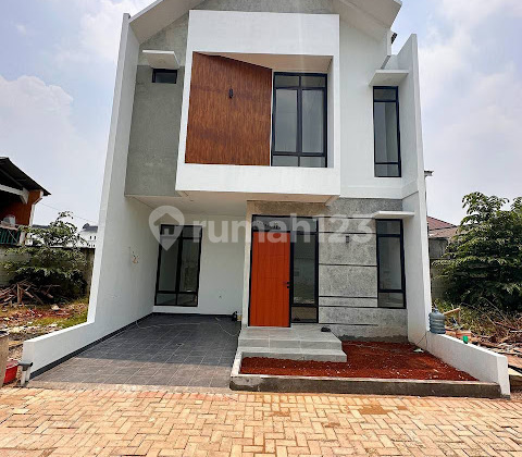 Rumah 2 Lantai Free Biaya Akses Jalan Utama Setu Cipayung
