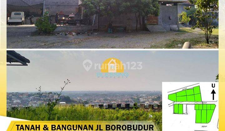 Rumah dan Tanah luas ada View nya bagus. di Jl Borobudur  1