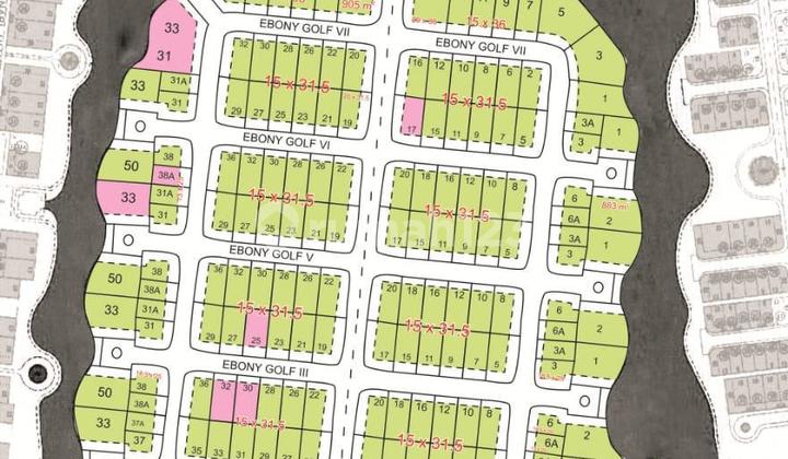 Kavling Pantai Indah Kapuk Pik1 Cluster Eboni Golf Uk 560 Meter View Danau Hadap Selatan