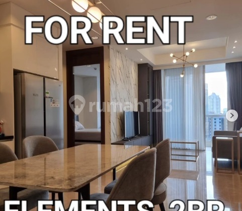 Disewa Apartemen The Elements 2br Uk 95m2 At Jakarta Selatan 