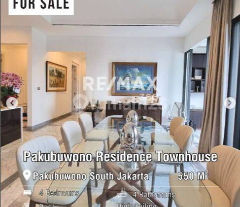 Dijual Pakubuwono Residence Townhouse 4br Uk550m2 Pool At Jaksel 2