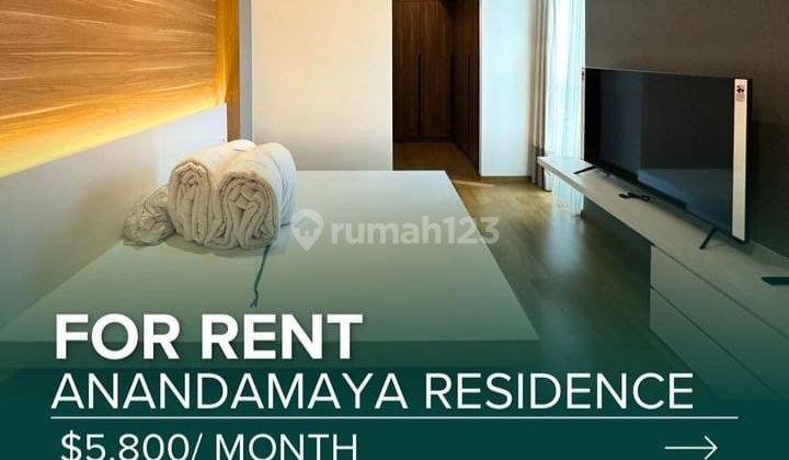 Disewa Apartemen Anandamaya Residence 3br 256m2 Furnished Jakpus 1