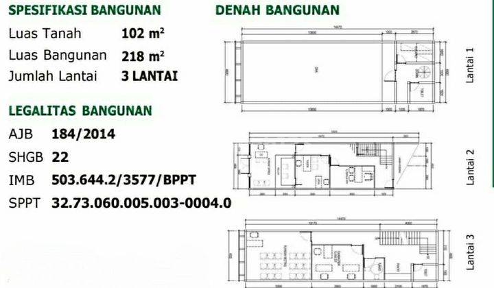  Ruko 3 Lantai Siap Pakai HGB di Jl Ibu Inggit Garnasih , Bandung 2