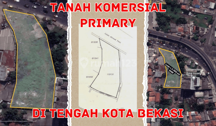 Tanah Komersial Primary Lokasi Strategis di Tengah Kota Bekasi