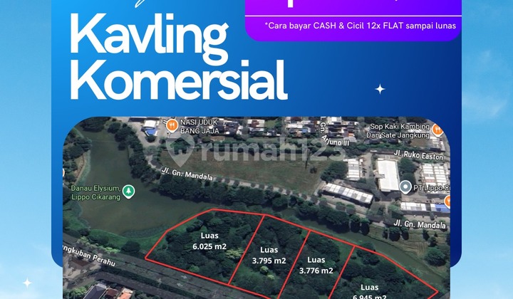 Kavling Komersial Premium View Danau di Lippo Cikarang