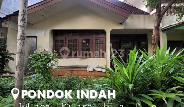 Dijual Rumah Tua Hitung Tanah Dibawah NJOP di Lokasi Prime Pondok Indah Jakarta Selatan