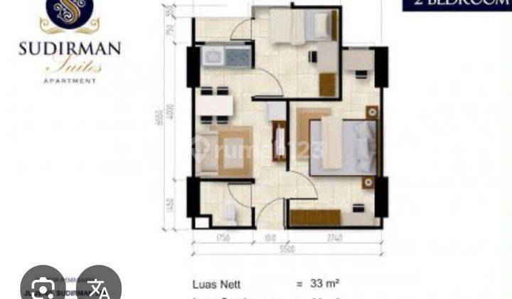 Dijual Murah Sekali Apartemen Sudirman Suite Type 2br Di Tengah Kota 1