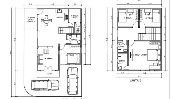 Dijual Rumah di Metland Puri 8,9X13,8M² 4+1Br SHM 2