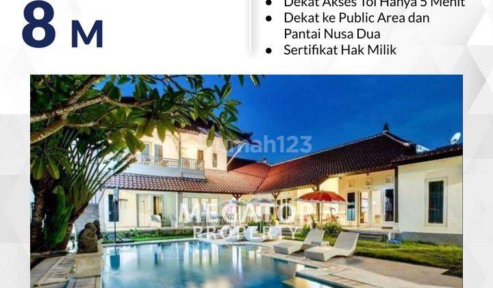 Semi Villa House for Sale in Nusa Dua Bali Close to the Beach Toll 1