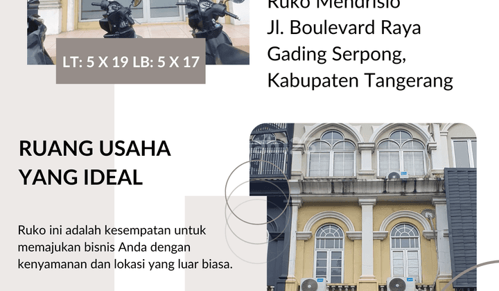 Ruko Lantai 2 Disewa di Mendrisio Gading Serpong Siap Usaha 1