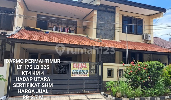 Dijual Cepat Rumah Darmo Permai Timur, Lokasi Strategis Dekat Dengan Sekolah Internasional,kuliner,bank Dan Mall