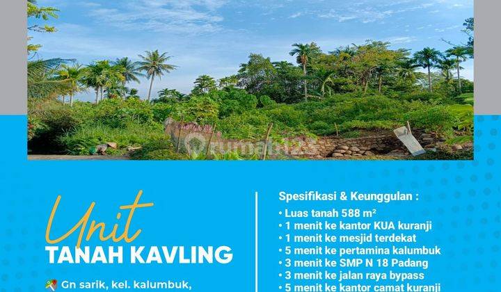 Tanah Kavling Cocok Peruntukan Rumah Tinggal Dan Kost di Kuranji 1