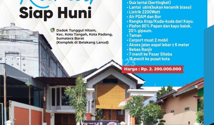 Rumah Siap Huni 2 Lantai di Tunggul Hitam 1