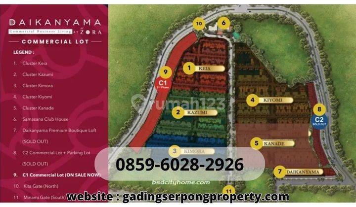 Kavling Daikanyama Commercial Business Living at The Zora BSD city START 17 Jutaan 2