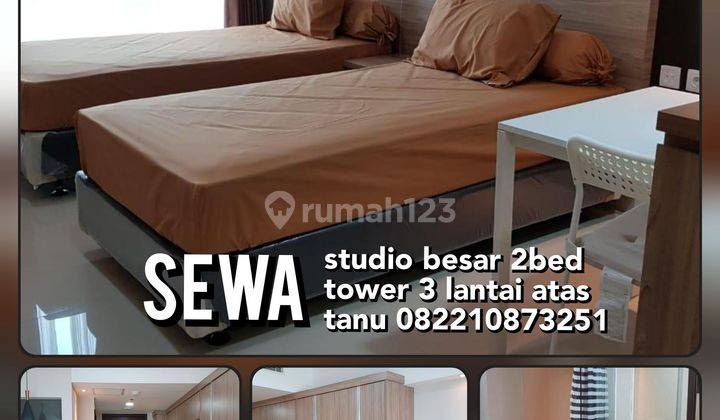 studio 2 kasur, apartemen u residence karawaci 1