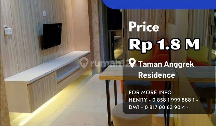 Taman Anggrek Residence Turun Harga 2 BR Dijual Cepat Pool View 1