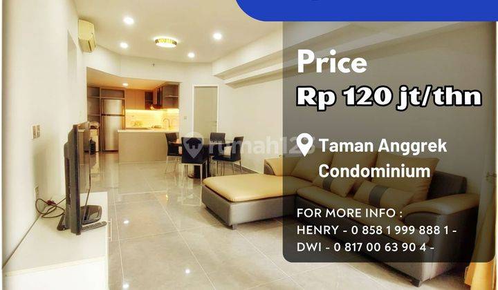 Taman Anggrek Unit 2+1 BR Full Furnish Best Garden View 1