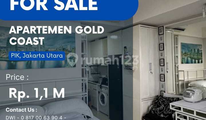 Dijual Gold Coast STUDIO Full Furnish Mid FL Best Sea View