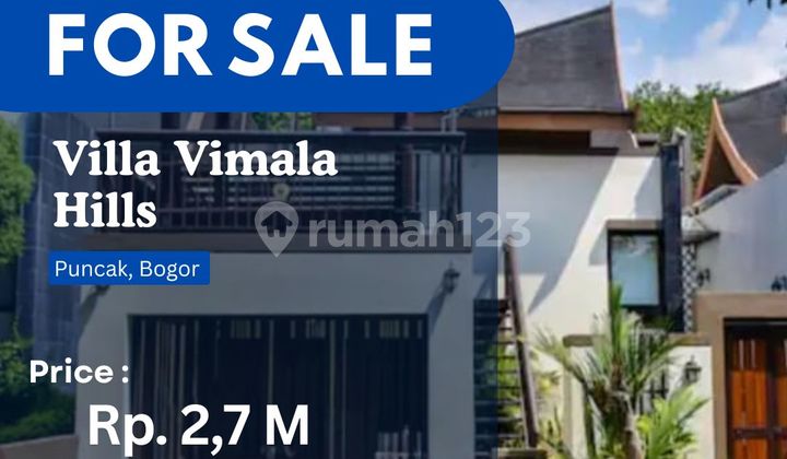 Dibawah Harga Developer Dijual Villa Vimala Hills Puncak