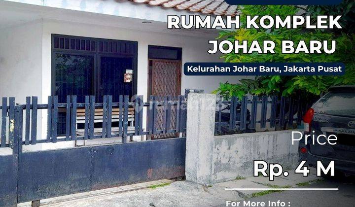 Dijual Rumah Komplek Johar Baru Jakarta Pusat  1