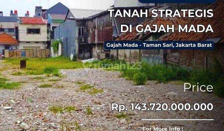 Dijual Tanah Strategis di Gajah Mada, Jakarta Barat Taman Sari 1