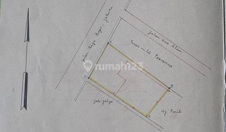 Tanah Sangat Strategis, Pertigaan Jl Raya Bogor Cisalak Ke Jl Ir Juanda Depok 2