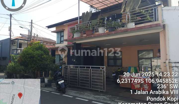 Dijual Cepat Rumah Bagus Terawat Murah 2 Lantai SHM di Pondok Kopi Duren Sawit Jakarta Timur