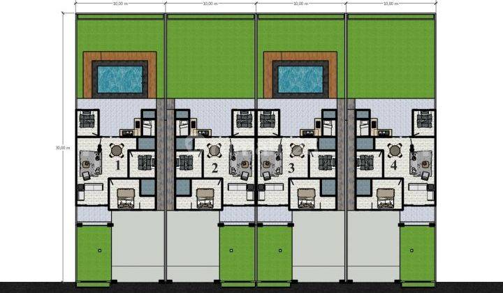 Rumah Mewah Tengah Kota Jalan Sudirman SHM 2