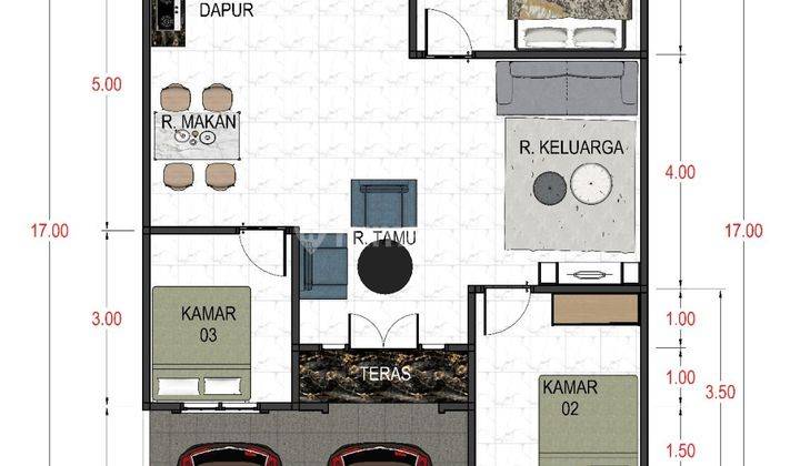 Rumah  Cluster Di Jl.lobak Surat Shm 2