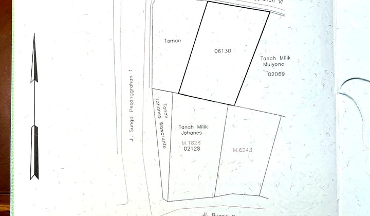 Tanah/kavling Hook Di Bukit Cinere Indah Blok Op Cinere Depok