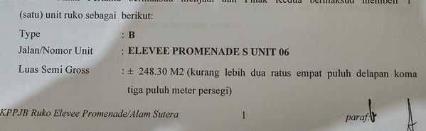 Ruko Elevee Bangunan Baru Di Kawasan Premiun Alam Sutera, Lr 1