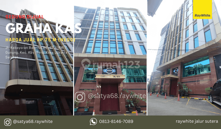Dijual Gedung Graha Kas 7 Lantai , Jl Kebayoran Baru, Jaksel