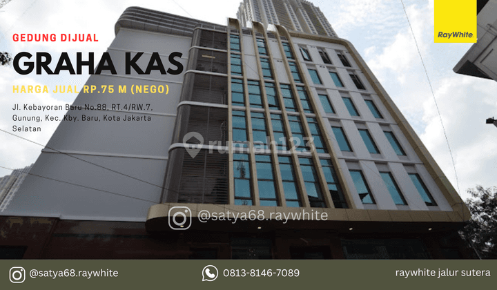Dijual Gedung Graha Kas 7 Lantai , Jl Kebayoran Baru, Jaksel