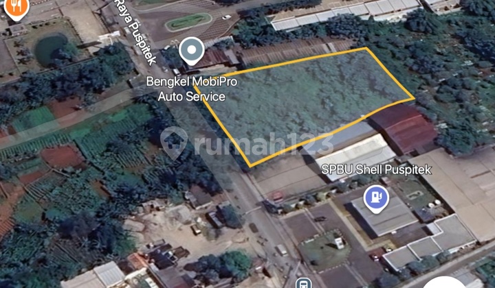 Dijual Murah Kavling Datar Kotak, Jalan Puspitek Raya Tangerang Selatan