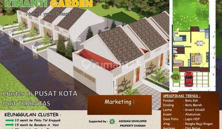 Rumah Cluster On Gate sistem Tengah kota semarang Kalibateng 2