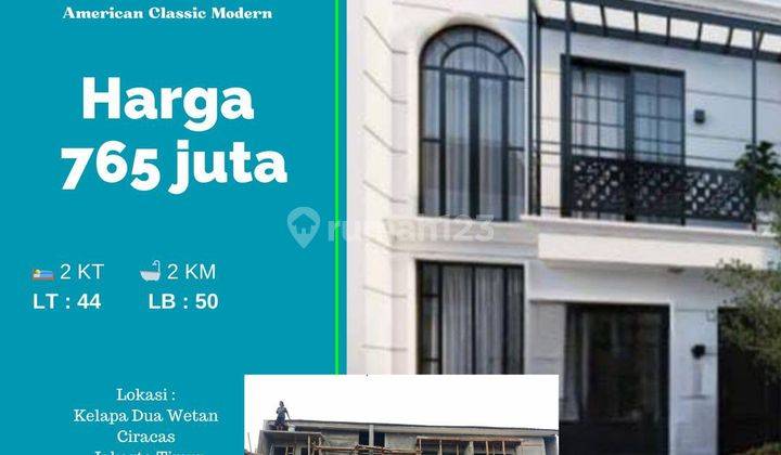 Rumah Baru Ciracas, Jakarta Timur Dua Lantai Strategis Stasiun Lrt 1