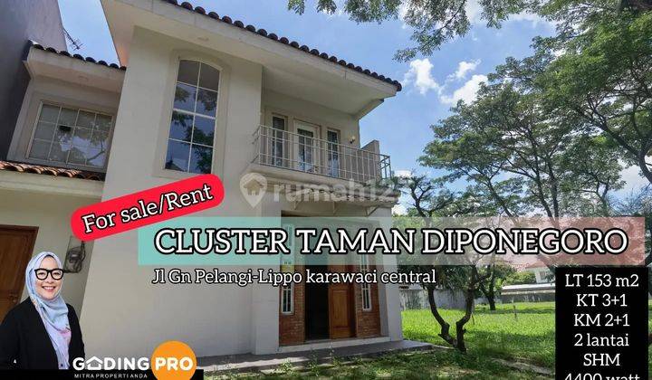 Dijual Rumah Di Cluster Taman Diponegoro Gn Pelangi 1