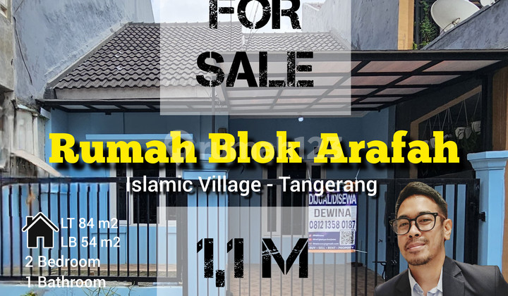 Rumah Lingkungan Islami Sudah Renovasi 2 Kamar Tidur Siap Huni di Islamic Village Tangerang