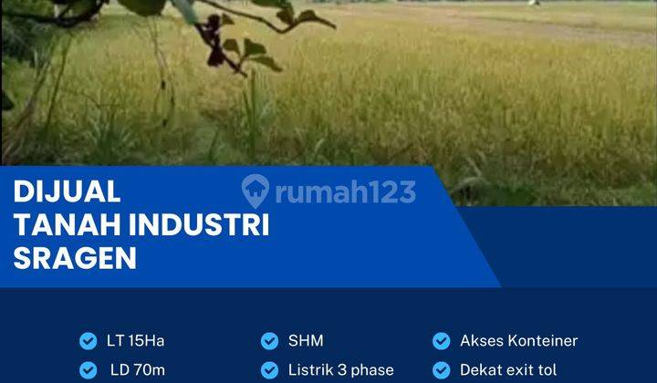 Dijual Tanah Siap Bangun Zona Industri 15 Ha Berlimbah Sragen 1