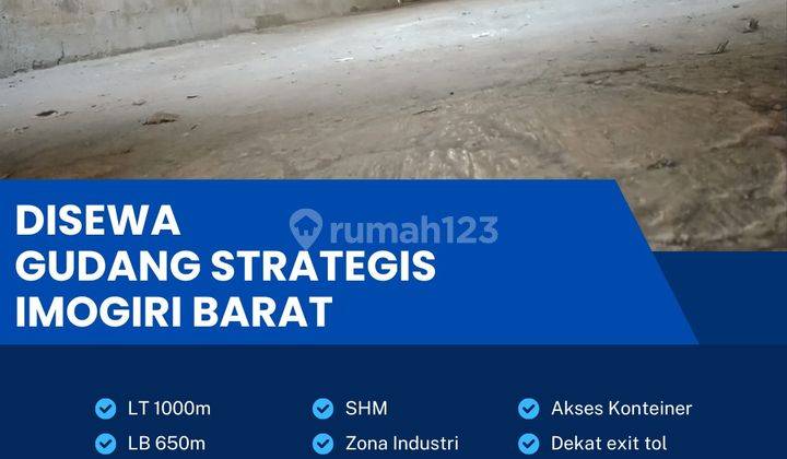 Disewakan Gudang Zona Industri 1000m2 Lokasi Bantul,yogyakarta  1