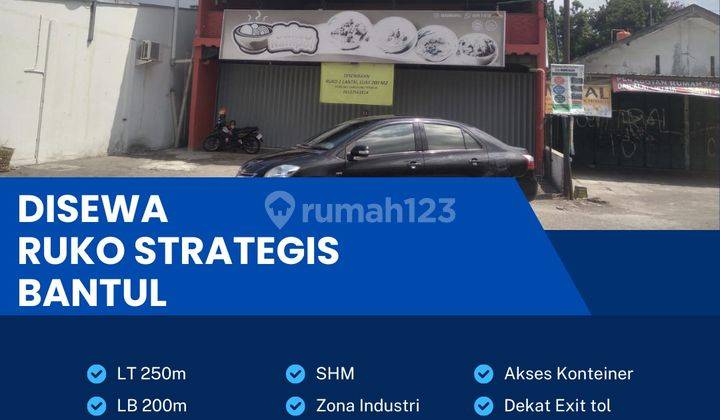 Disewakan Ruko Strategis 2 Lantai Luas 250m2 Bantul,yogyakarta  1