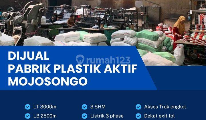 Dijual Take Over Pabrik Plastik Aktif 3000m2 Lokasi Mojosongo  1