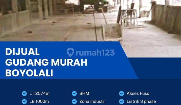 Dijual Gudang Industri Murah 2574m Berlimbah Lokasi Boyolali Bu . 1