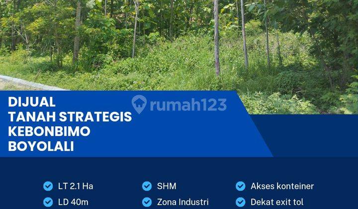 Dijual Tanah Zona Industri 2,1 Hektar Berlimbah Boyolali  1