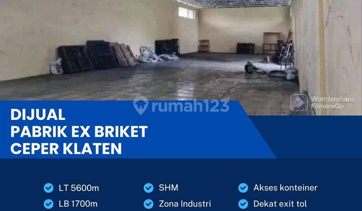 Dijual Ex Pabrik Briket Aktif 5600m2 Ceper,klaten 1